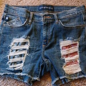Rock & Republic Ripped Blue Denim Shorts